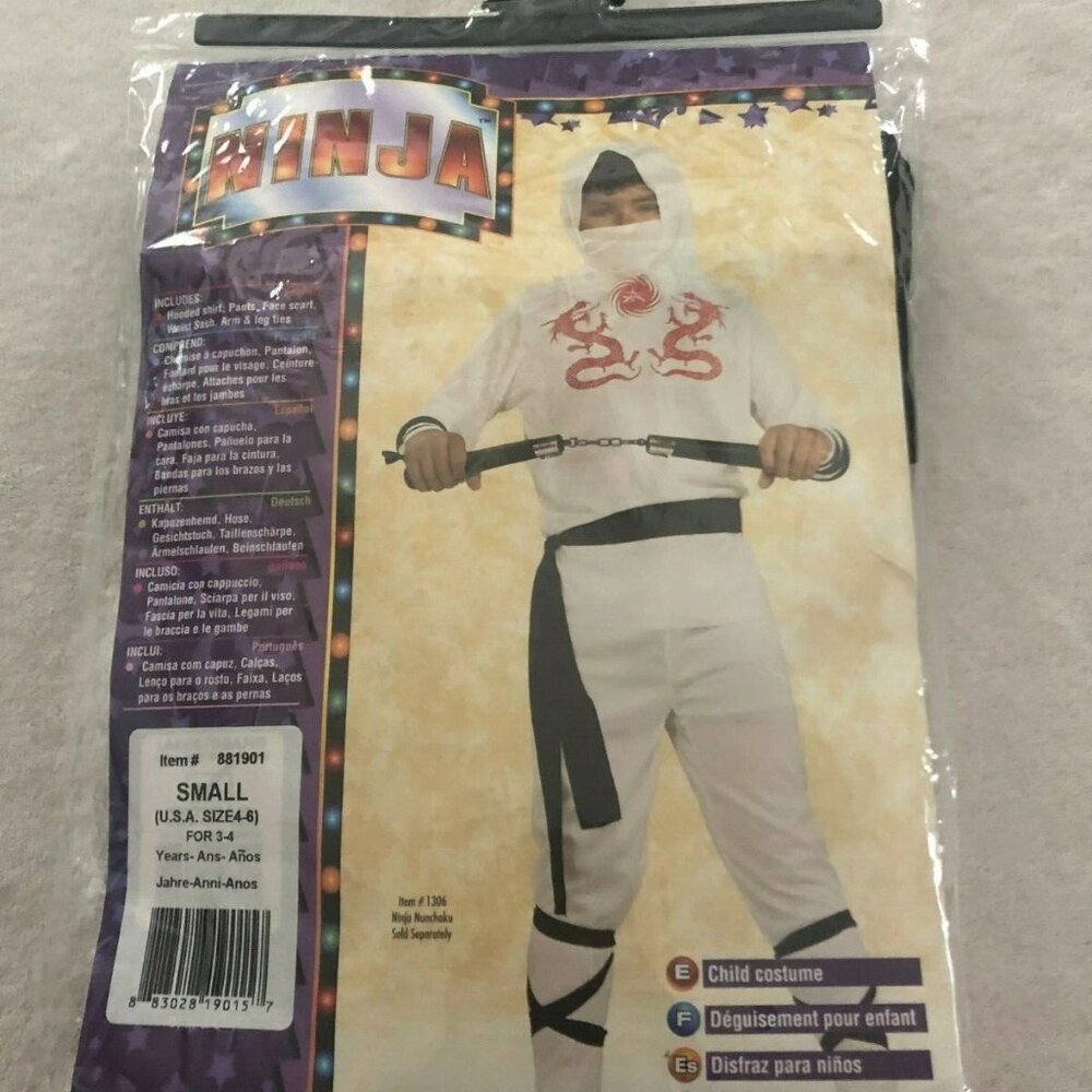 NINJA Costume Rubie's Boys Girls Child Dress Up Size Small US 4-6 (3-4 y.o.)